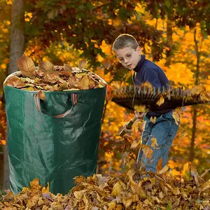 헤비 듀티 정원 쓰레기 봉투 재사용 가능한 마당 잔디 쓰레기 자루 잎 잔디 쓰레기