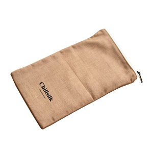 Bolsa de Almacenamiento con Cierre de Lona de Algodón Ecológica Color Marrón Claro con Logotipo LN-46 - Product Image 1