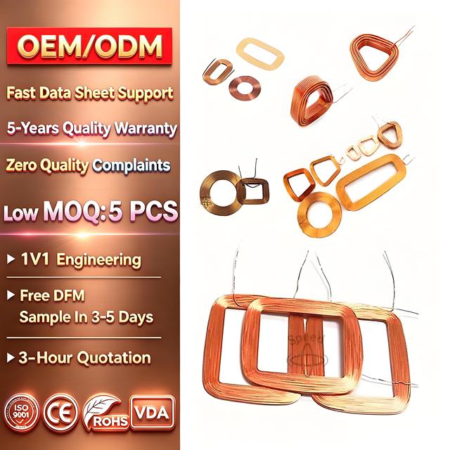Customized Speed KXXQ-19 125kHz RFID Air Antenna Miniature Electromagnets Coils Core Bobbin Inductor
