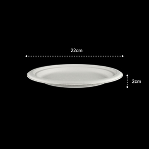 <span class=keywords><strong>Assiette</strong></span> en papier jetable écologique en canne à sucre blanche ronde <span class=keywords><strong>pour</strong></span> pizza, poulet, etc. Emballage <span class=keywords><strong>pour</strong></span> la restauration rapide, vente en gros, à <span class=keywords><strong>emporter</strong></span> - Product Image 2