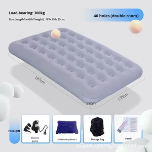 <span class=keywords><strong>Matelas</strong></span> gonflable de <span class=keywords><strong>sol</strong></span> individuel de haute qualité pour camping, <span class=keywords><strong>tente</strong></span> extérieure, coussin de couchage portable rectangulaire à gonflage rapide - Product Image 5