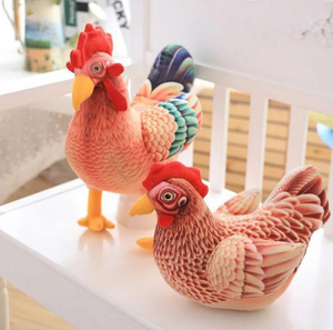 Sıcak Fırsat Peluş Tavuk ve Civciv Taklit Horoz Doldurulmuş Oyuncak Özel Gerçekçi Çiftlik Hayvanı - Product Image 2