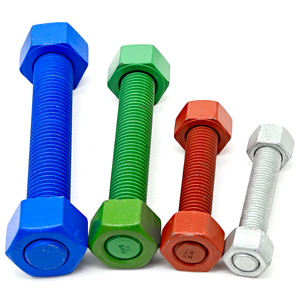 Solar Energy Fastening Components 1" x 7-1/4" <strong>Fluorcarbon</strong> Coating ASTM A.193 Gr.B7 Stud Bolts and Nuts ASTM A.194 GR 2H - Product Image 2