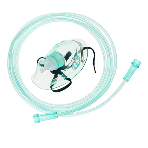 Masque de nébulisation jetable en PVC certifié ISO pour nourrissons/adultes avec tube de type EOS pour la désinfection <span class=keywords><strong>respiratoire</strong></span>, emballé dans un sac - Product Image 1