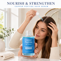Minyak Rambut Peptida Tembaga, Minyak Kulit Kepala, Rambut Terlihat Lebih Tebal, Ringan, Tidak Berminyak, Formula Penguat dan Pelembut, Mendukung Kesehatan Rambut