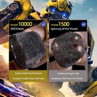 Guantes para Juegos PUBG Mobile, Cubierta de Pantalla Táctil Superconductora Sensible, Dedales de Fibra Plateada Resistentes al Sudor