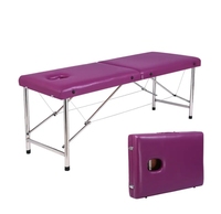 Table de Massage pliante portable en acier inoxydable et silicone lit de Massage à usage domestique avec bouchons AU US EU caractéristique nettoyeur de pores