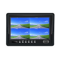 Moniteur de recul pour voiture IPS 7 pouces avec caméra de recul AHD 1080P, affichage quadruple 4CH, écran partagé 12V-36V pour camions et bus