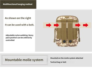 800D тактическая поясная сумка для спортивного телефона, тактическая сумка через плечо, сумка для велосипеда, тактическая сумка для хранения - Product Image 4