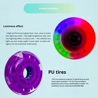 Patins à roulettes en ligne WEIZHONG modèle 7024 pour adultes, avec éclairage, imperméables, durables, légers, coque en PU de 70 mm, roues en PP avec lumières clignotantes
