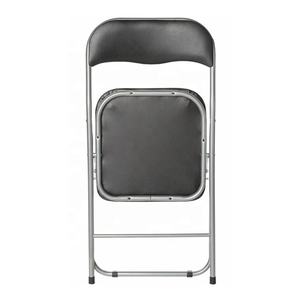 Chaise pliable polyvalente en métal rembourré en vinyle bon marché - Product Image 4