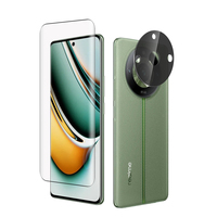 Protecteur d'écran en verre trempé 3D CURVED Silk pour Realme 11 Pro + avec protecteur d'objectif d'appareil photo