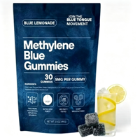 Gummies OEM au bleu de méthylène 5mg – Supplément Nootropique pour l'Énergie Cellulaire et le Soutien Cognitif – Améliore la Mémoire Cérébrale – Gommes Bleues