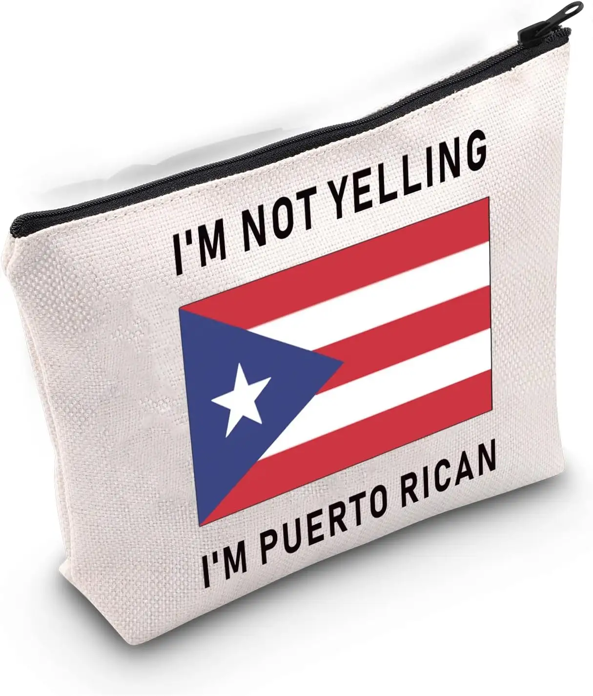 Tas kosmetik kustom lucu Rico Puerto souvenir saya tidak dling saya Puerto Rican Makeup Bags
