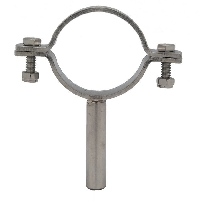 Adjustable Pipe Hanger Stainless Steel  SS304  3/4"-21/2" Round Type Tube Support Pipe Clip Pipe Bracket Clamp With Rod ODM/OEM