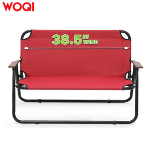 Chaise de camping pliable double Woqi, cadre en aluminium, tissu Oxford, capacité de charge de 150 kg, siège de jardin extérieur - Product Image 4