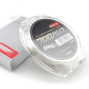 Línea de Pesca de Fluorocarbono Japonesa de 50 m, 100% Fluorocarbono, Duradera, de Alta Resistencia, Transparente, para Agua Salada - Product Image 1