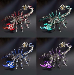 Kits de Rompecabezas 3D de Metal Coloridos para Armar para Adultos y Adolescentes, Modelos de Ensamblaje Mecánico del <span class=keywords><strong>Rey</strong></span> Escorpión, Adornos 3D de Acero Inoxidable - Product Image 6