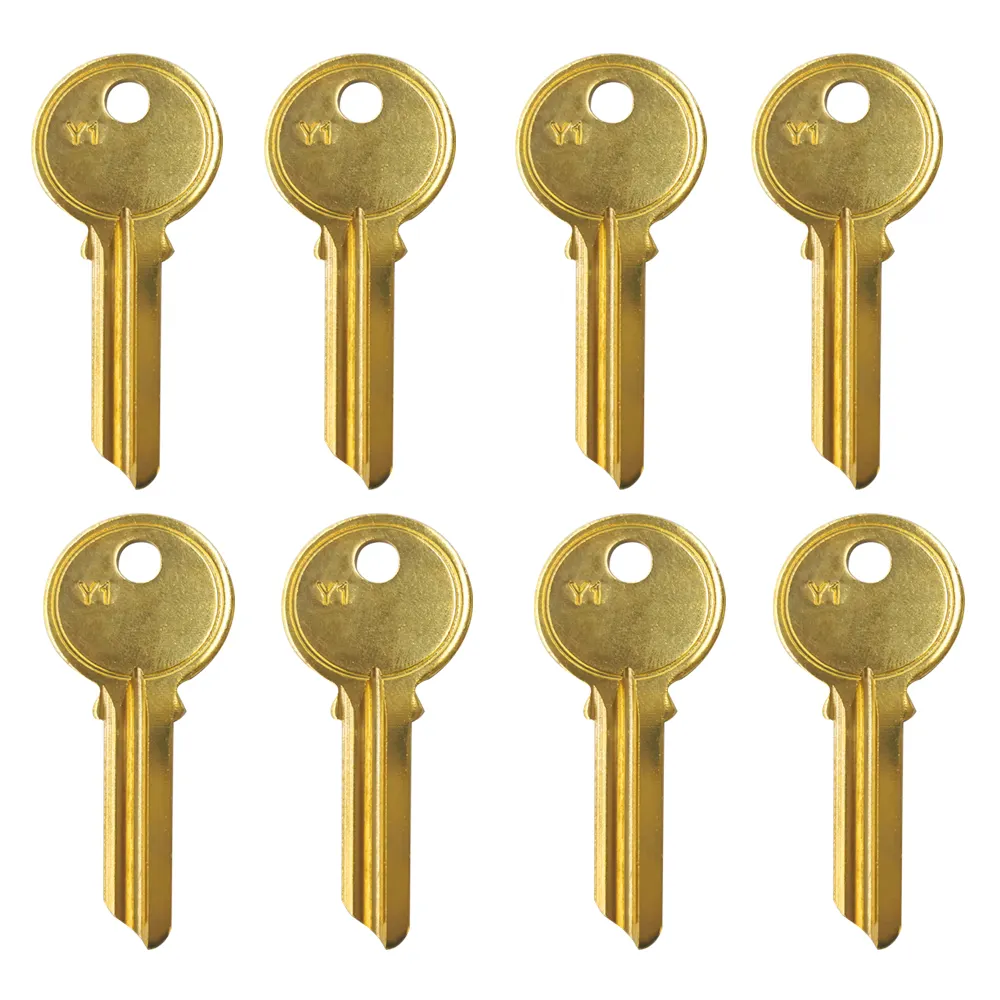 ช่องว่างกุญแจ Y1 ยังไม่ตัดกุญแจบ้านนิกเกิลทองเหลืองคุณภาพสูง