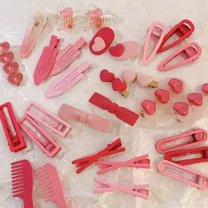 WD-B23 de pelo de Color rosa para niña, horquilla coreana, accesorios para niña, horquilla lateral