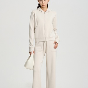 2025 Spring Modal Sports Jacket Comfortable All-Season Cardigan Sand Wash Air <b>Sense</b> Hood Front Logo Anti-Pilling Knitted - Product Image 5