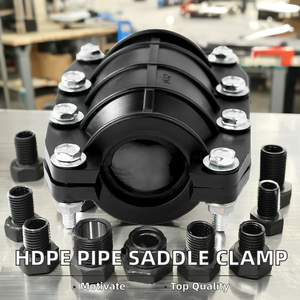 Acoplamiento de Tubería de Agua de HDPE, Accesorio de Reparación de Emergencia de Fusión a Tope de PE con Abrazadera de Acero Lisa, Resistente a la Corrosión - Product Image 5