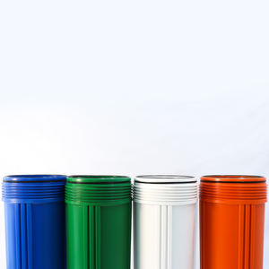 3 aşamalı 20 inç büyük mavi plastik şeffaf su filtre yuvası 10.0 mikron filtrasyon ile ev kullanımı için 400 GPD akış hızı - Product Image 5