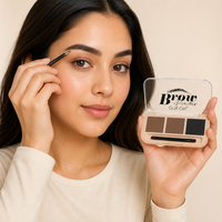 Poudre à sourcils minérale 3Shades, texture douce, anti-bavures, rehausseur de sourcils, logo personnalisé, 12g, cosmétiques pour sourcils