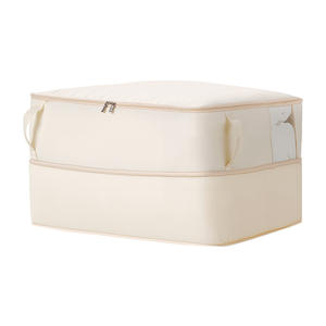 Sac de rangement pour couette rectangulaire avec fermeture éclair et poignées pour chambre à coucher - Product Image 1