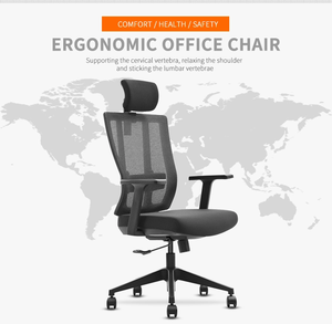 <span class=keywords><strong>Couleur</strong></span> noire haute qualité patron patron mobilier de bureau <span class=keywords><strong>chaise</strong></span> pivotante à <span class=keywords><strong>dossier</strong></span> <span class=keywords><strong>haut</strong></span> en maille moderne <span class=keywords><strong>chaise</strong></span> - Product Image 2