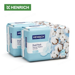 Serviette hygiénique ultra-fine respirante à ions négatifs en coton naturel avec ailettes, sûre et douce, jetable, directement de l'usine - Product Image 1