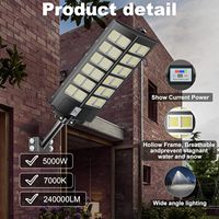 Lampadaire Solaire LED Économique 100W 200W 300W Crépuscule à l'Aube IP67 avec Détecteur de Mouvement et Télécommande, Lampe Murale/Poteau en ABS pour Jardin
