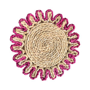 Nuovo Design fatto a mano in juta naturale sottobicchieri e tovagliette Boho Rattan intrecciato resistente al calore tavolo casa cucina decorazioni tovagliette - Product Image 2