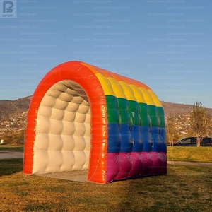 Tente tunnel gonflable personnalisée de 3 m, tunnel <span class=keywords><strong>arc</strong></span>-<span class=keywords><strong>en</strong></span>-<span class=keywords><strong>ciel</strong></span> coloré avec logo pour <span class=keywords><strong>grand</strong></span> lancement/événement communautaire/fête/école - Product Image 2
