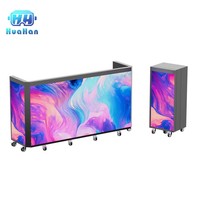 Cabine DJ mobile à roulettes avec écran LED P2.6 GOB pour intérieur, pliable, installation en un clic, support DJ pour club