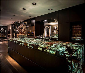 Encimera de Cocina Retroiluminada de Granito Azul Lemuriano Labradorita para Decoración de Hogar de Lujo - Product Image 6