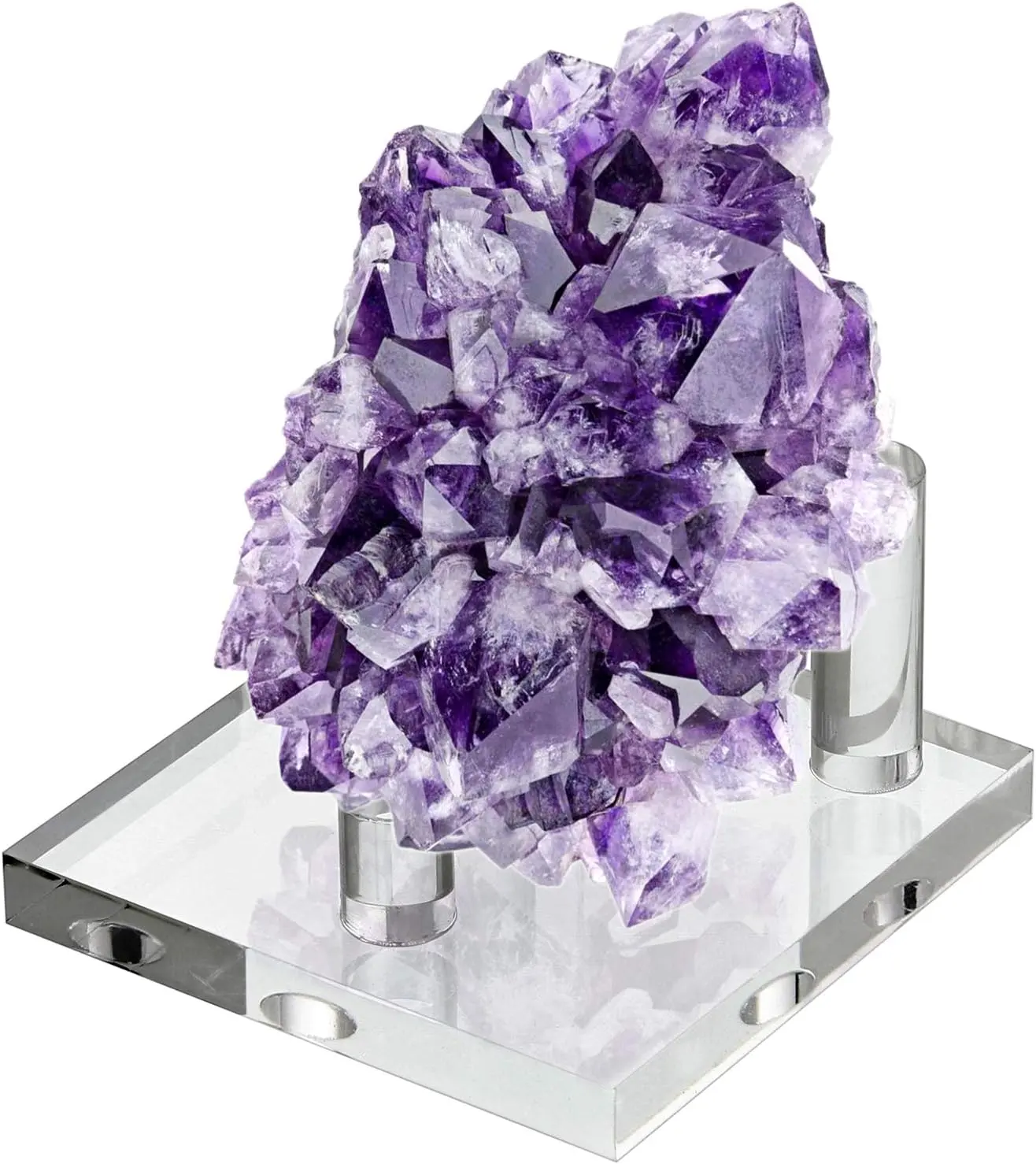 Transparent acrylic display rack decorated with stones minerals diamonds luxury collectibles acrylic stand display