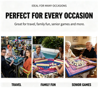 Tuiles de Mahjong Américaines Personnalisées de Luxe de Haute Qualité, Motifs Inspirés de Paris, Portables et Durables pour Jeu Manuel et Soirées de Jeu en Famille