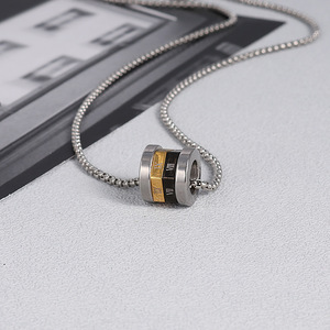 Collier minimaliste de style coréen, unisexe, chaîne longue en acier titane, mode hip-hop européenne et américaine - Product Image 4