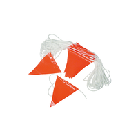 Drapeau triangulaire de signalisation en plastique haute visibilité, lumineux, léger, avec corde décorative, non réfléchissant, pour la sécurité extérieure et les événements