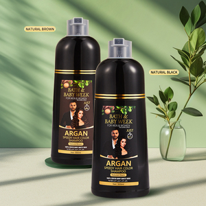 Toptan doğal anında krem saç boyası siyah kahverengi hızlı etkili erkek kadın bitkisel besleyici 2-IN-1 formülü - Product Image 1