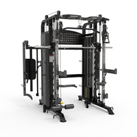 Rack de puissance multifonctionnel pour équipement de gymnastique domestique Barre de traction Câble de poulie pliable Smith Machine Squat Rack DY-9000