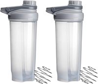 Mélangeur de bouteilles d'eau de Sport en gros, boule de mélangeur de poudre de protéines en plastique sans BPA avec couvercle à vis