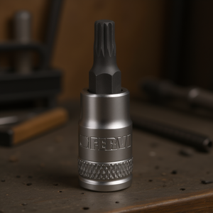 Douille Fervi avec insert XZN, adaptateur de tournevis Torx à entraînement 1/4 pouce - Product Image 3