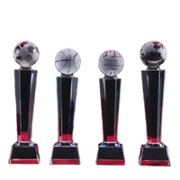 Trophée métal de grande taille personnalisé en cristal Coupe Sports Awards Trophées or football Ligue des Champions Trophée métal Coupes