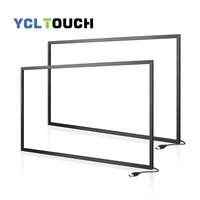 YCLTOUCH - Kit de Marco Táctil IR de 65 Pulgadas y 40 Puntos, Marco Táctil Infrarrojo Multitáctil USB, Nuevo Android Negro para el Hogar