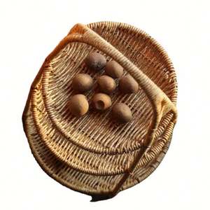 Prix de gros Ensemble de plateaux de rangement écologiques et modernes en rotin tissé à la main avec logo personnalisé multifonction pour salon et cuisine - Product Image 2