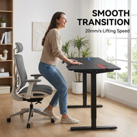 Table de gaming AOR intelligente à hauteur réglable, plateau en fibre de carbone, éclairage d'ambiance RGB, mémoire de position, vente en gros usine