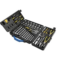 Ensemble d'outils de réparation automobile OEM directement de l'usine, 110 pièces, en acier au carbone, outils de mécanique, boîte de rangement en plastique multifonctionnelle