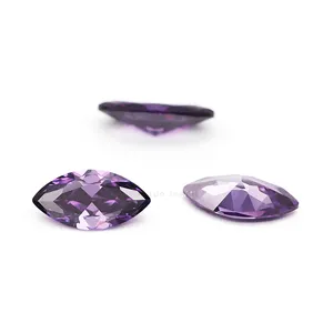 优质侯爵夫人切割紫水晶色锆石饰品宽松宝石5A立方氧化锆